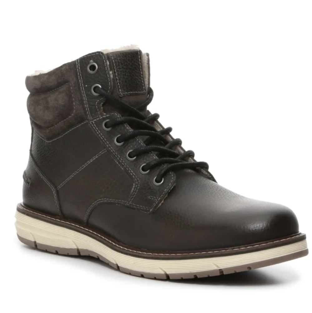 Crown Vintage Sheridan Boots Men Size 13 M Leather, Faux Fur